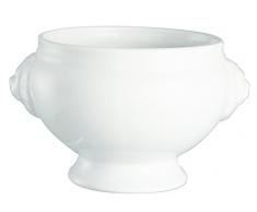 LOT DE 6 SOUPIERE TETE DE LION 0L5 GRES BLANC