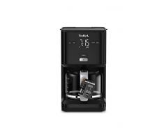 TEFAL SMARTN LIGHT cafetière électrique noire 1,25 L Programmable 24h Fonction Aroma Auto-off après 30 minutes anti-goutte CM600810