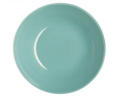 Luminarc L1124 6 Assiettes calottes 20 cm-Arty Soft Blue, Verre trempé, Bleu, 20x20x4 cm
