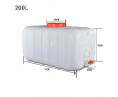 Layla Beauty Store Seau De Stockage deau Seau De Stockage deau Rectangulaire en Plastique Horizontal pour Usage Domestique avec Trois Tailles Au Choix,Blanc,200L