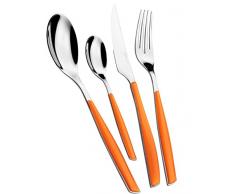 BUGATTI GLOU-021G50 Glamour MÃ©nagÃ¨re de 24 PiÃ¨ces Service de Table SAN/Acier Orange 22 x 8 x 30 cm