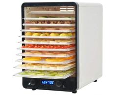 vidaXL Déshydrateur alimentaire avec 10 plateaux 550 W Blanc