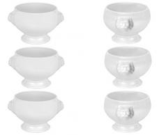 Lot de 6 soupières tête de lion – 0,4 l