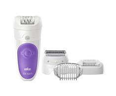 Braun Silk-épil 5 5-541 Épilateur Sans Fil Sec/Humide avec 4 Extras, Comprenant une Tête de Rasage et un Bonnet de Coupe
