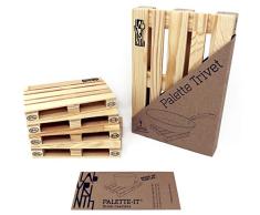 Design Studio Labyrinth Barcelone miniature Bois palettes et dessous de plat bois Palette Lot de 4 dessous-de-verre.