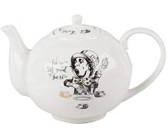Alice in Wonderland V & A Théière en porcelaine fine 1 100 ml, grande taille