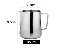 CAIDUD Crémier Tasse-café Lait moussant Tasse- en Acier Inoxydable Lait moussant pichet-café à la Vapeur pichet Parfait pour Les Machines à café, mousses de Lait, Latte Art