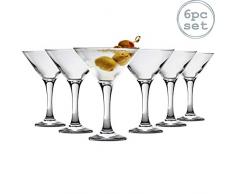 Verres à cocktail/martini - 175 ml - coffret cadeau de 6 verres