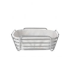 blomus Delara Panier à Pain, Acier chromé, Coton, Beige Clair, Large