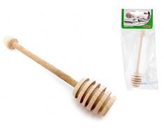 mielino Cuillère à Miel en Bois de hêtre Long 15 cm ø 3,5 x 2,8 cm