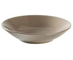 LOT DE 4 ASSIETTE CREUSE 20,5CM EN FAIENCE VITA COLORIS TAUPE
