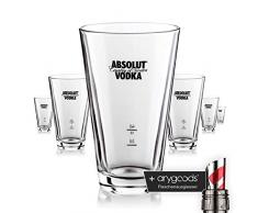 Absolut Lot de 6 verres à vodka en verre Longdrink Design Gastro Bar