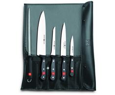 Wüsthof TR9785 Trousse de Chef avec 4 Couteaux Gourmet + Fusil à aiguiser 43 x 13 cm