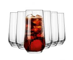 Krosno Verre à Eau Jus Highball | Lot de 6 | 480 ML | Collection Splendour | Parfait la Maison, Les Restaurants, Les Fêtes | Lave-Vaisselle et Micro-Ondes