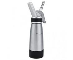 Siphon Chantilly 500ml, avec 3 Buses De Décoration en Aluminium + 1 Brosses Nettoyantes, pour Crème Fouettée, Crème Glacée, Mousse