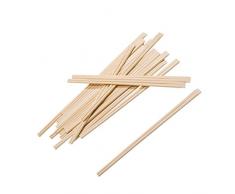 Lot de 100 Paires de baguettes chinoises - usage unique conditionnées individuellement - Longueur 21 cm - bambou jetables - indiquées pour sushi, cuisine chinoise, poisson et assiettes asiatiques