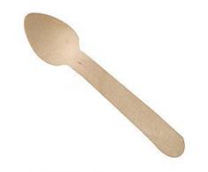 Plastico Cd904 Cuillère à dessert en bois (lot de 100) -brown