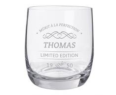 Personello® Verre à Whisky gravé, édition limitée [nom] et [année] personnalisé, Verre à Whiskey avec Gravure, Idée Cadeau Anniversaire