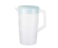 UPKOCH 1 Pc Grand Pichet en Plastique avec Couvercle Haute en Plastique Transparent Résistant À La Chaleur Bouteille De Jus Pot Deau Froide Bouilloire FO Glace Thé Bouilloire 2000 ML