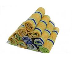 Gluecksshop Lot de 10 chiffons à poussière 70 % coton 30 x 35 cm Chiffons doux, accroche-poussière, non pelucheux, adhérents