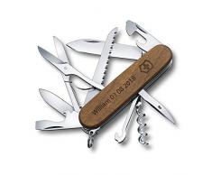 Couteau Suisse Personnalisé Gravé Victorinox Huntsman Wood Bois Noyer 1.3711.63-91 mm - 13 Fonctions