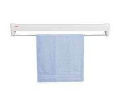 Leifheit Séchoir mural Telegant 81 Protect Plus, étendoir mural pour intérieur & extérieur, séchoir à linge grande surface détendage, inoxydable