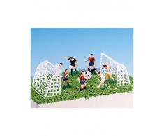 Football 302018 Decoration des gâteaux avec Figurines PVC, Plastique, Blanc/Rouge, 6 x 5 x 8 cm