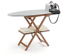 Arredamenti Italia AR_IT- 622 ASTIR Planche à Repasser Pliable Hêtre Massif couleur Cerise 135 x 87 x 45 cm