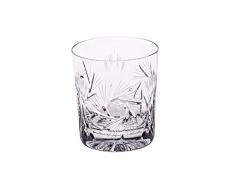 Cristal Verre Á Whisky, Collection "ROTATION STAR", transparent, cristal, fait à main, style moderne (GERMAN CRYSTAL powered by CRISTALICA)