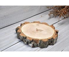 23cm tranche de BOULEAU Rondelle de bois Rondin de bois Ronds bois Décoration de mariage rustique décor Centre de table Stand de gâteau Présentoir à gâteau Plateau en bois