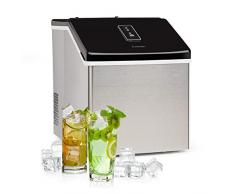 Klarstein Clearcube machine à glaçons - produit de la glace, capacité de production : 13kg/24h, réfrigérant: R600a, panneau de commande avec écran tactile, boîtier robuste en inox, noir