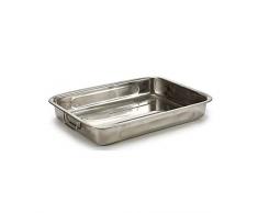 Plat Four à Rotir Rectangulaire en Acier Inoxydable avec Anses - 40cm