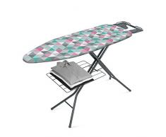 Metaltex Table à Repasser en métal Multicolore Triangle Antares Multicolore