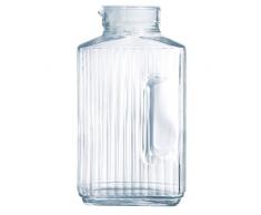 Arcoroc Quadro Frigo Pichet avec couvercle en plastique blanc 2l, 1 Pichet