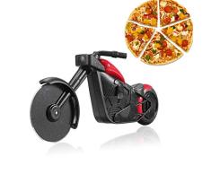 shuny-Moto Couteau à Pizza, Acier Inoxydable en Plastique Moto Rouleau couteauà Pizza, Moto Couteau à Pizza