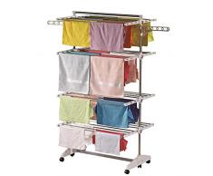 One Click séchoir à linge de luxe E4, ailes latérales sur 4 niveaux, séchoir à linge parfait pour les grandes familles