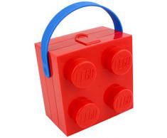 Boîte à lunch LEGO avec poignée, boîte de rangement portable, rouge