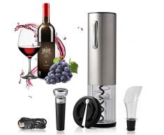 Ipow Tire-bouchon Électrique Multifonctionnel Ouvre Bouteille Rechargeable par USB Tire-Bouchon Automatique avec câble de Chargement USB pour Bouteilles Cadeau idéal pour les amateurs de vins