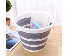 Ablerfly Seau en Plastique Pliable de 10 L (2,6 gallons), Contenant pour Eau de Baignoire Ronde Pliable et sans BPA ni au Lave-Vaisselle, Seau Gain de Place pour l'intérieur et l'extérieur richly