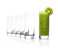 Verre highball et à eau Stölzle Lausitz New York Bar, 450 ml, lot de 6 verres, compatible lave-vaisselle, superbe verre à long drink épuré en cristal incassable de qualité supérieure