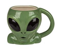 Out of the blue 78/8314 Mug Extraterrestre, FaÃ¯ence, Vert, 15 x 12 cm