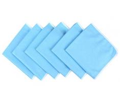 KinHwa Chiffons Microfibre pour Vitre, Chiffon de Polissage 30CM x 30CM Bleu