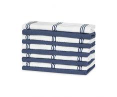 Sticky Toffee Torchons 100% Coton | Lot de 10 torchons de Cuisine | 40,6 x 71 cm | Bleu | Chiffons de Cuisine en Verre absorbants Doux de Barre de Restaurant