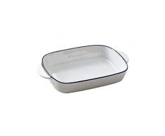 HCHLQLZ Blanc Petits Plat Four rectangulaire en céramique pour Four-Plat à gratin/lasagn-22.8X 13.8 cm（546ML）