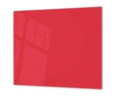 Planche à découper en verre trempé - Couvre-cuisinière et protège-plain de travail en verre résistant - UNE PIÈCE (60x52 cm) ou DEUX PIÈCES (30x52 cm chacune); D18 Série de couleurs: F Rouge