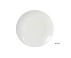 A.K TRADING Assiette Blanche K Creuse Calotte 27 CM BLANAS008 Code 0409