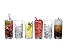 Pasabahce 52820 Verre Longdrink Timeless - Motif cristal - Hauteur env. 14,3 cm, lot de 6 verres