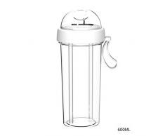 Watkings Pratique de Grande capacité Double Verre à Boire Paille étanche avec poignée Double Bouilloire réutilisable Voyage Bouilloire pour la Maison, Bureau, Voiture