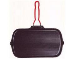 Invicta Grill Viande Rectangulaire en Fonte Noir 37 x 22 cm
