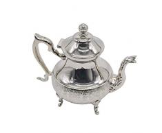 Théière précieuse Maroc n ° 7. Fabriquée en Argent Allemand. Il pèse Presque 1 kg. Il a Une capacité de 1 Litre. Mesures Largeur 24 cm x 21 Hauteur x 15 cm Env.